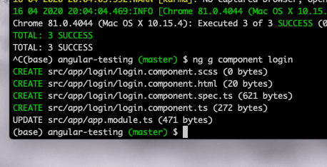 Código master angular testing
